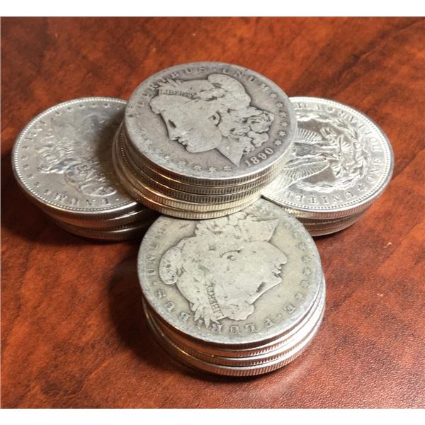 (20) Random Date Morgan Silver Dollars