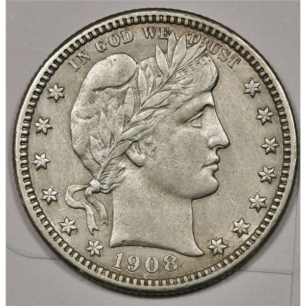 1908 d Superior Barber Quarter
