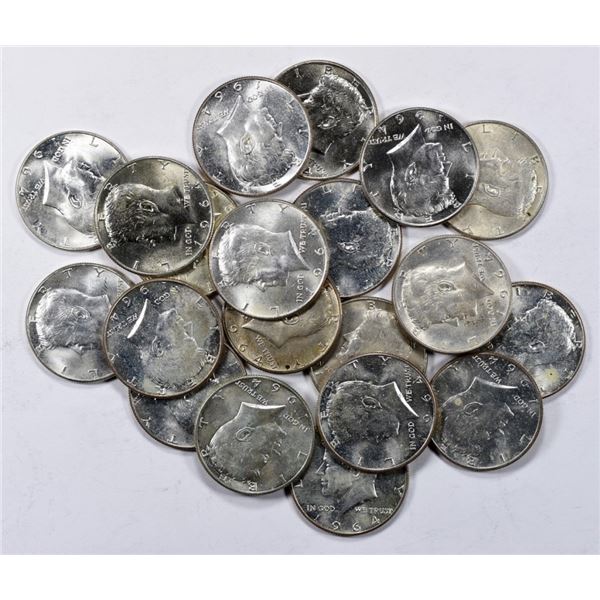 (20) GEM BU Kennedy Half Dollars