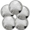 Image 1 : (5) 1 oz. Silver Buffalo Design Rounds