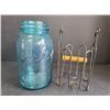 Image 2 : Ball Mason Jar with Wire Holder