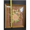 Image 2 : Vintage Floral Print Brown Matting