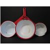 Image 1 : (3) Vintage Redlined Enamel Pans