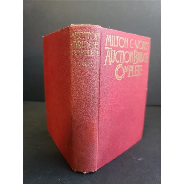 Vintage 1926 Auction Bridge Hard Cover