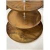 Image 2 : Myrtlewood Tri level Serving Tray - Ship Yes