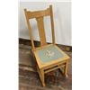 Image 1 : Antique Oak Rocker w/ Needlepoint Seat - NO SHIP