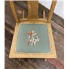 Image 2 : Antique Oak Rocker w/ Needlepoint Seat - NO SHIP