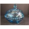 Image 2 : Blue Depression Glass Covered Dish