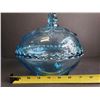 Image 5 : Blue Depression Glass Covered Dish