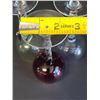 Image 2 : (3) Fancy Colored Wine Glasses