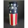 Image 2 : Patriotic Metal Milk Can Style Planter