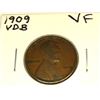 Image 1 : 1909 VDB VF Grade Lincoln Wheat Cent