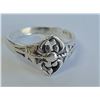 Image 1 : Sterling Silver Heraldic Design Ring