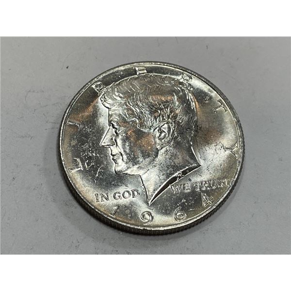 1964 D GEM BU Kennedy Half Dollar