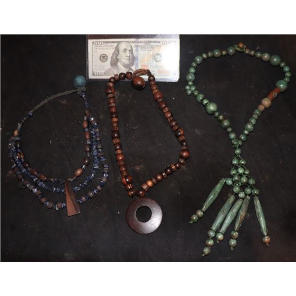 ZZ-CLEARANCE APOCALYPTO MAYAN LOT OF 3 MID-CASTE BEADED NECKLACES C SCREEN USED