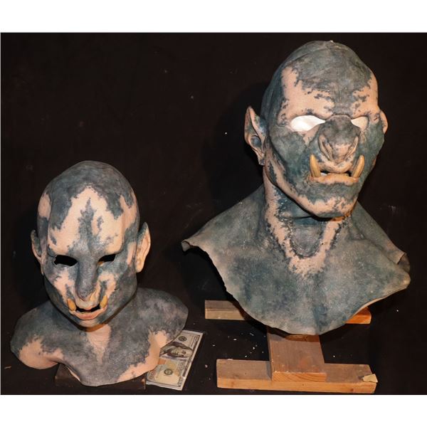 BRIGHT ORC 1-I SCREEN USED FULL HEAD MALE AND FEMALE MASKS