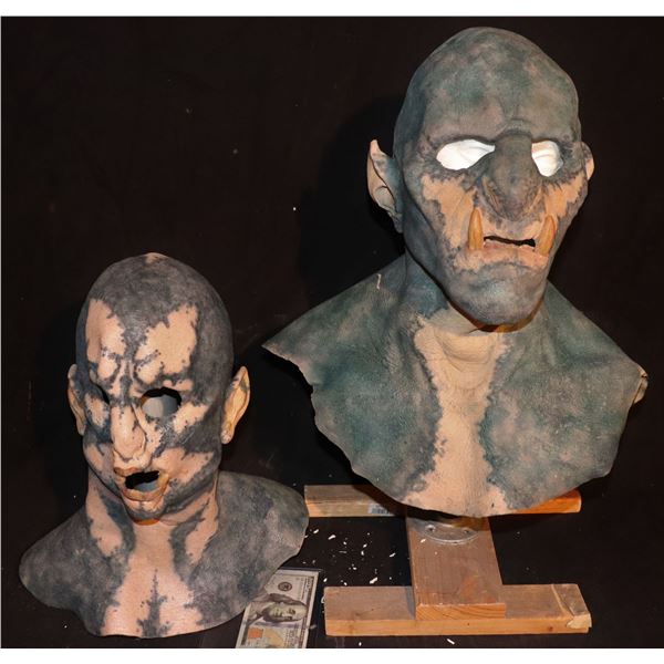 BRIGHT ORC 1-Q SCREEN USED FULL HEAD MALE AND FEMALE MASKS