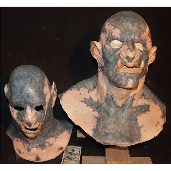 BRIGHT ORC 2-G SCREEN USED FULL HEAD MALE AND FEMALE MASKS
