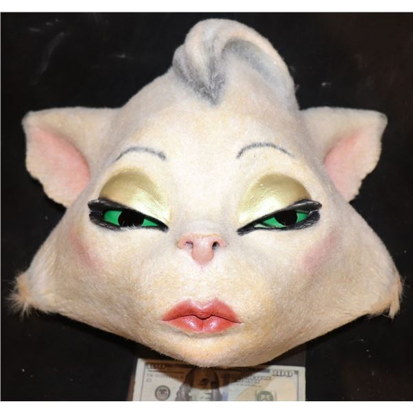 ZZ-CLEARANCE CATS CUTE SEXY FELINE FULL HEAD FLOCKED LATEX MASK 1