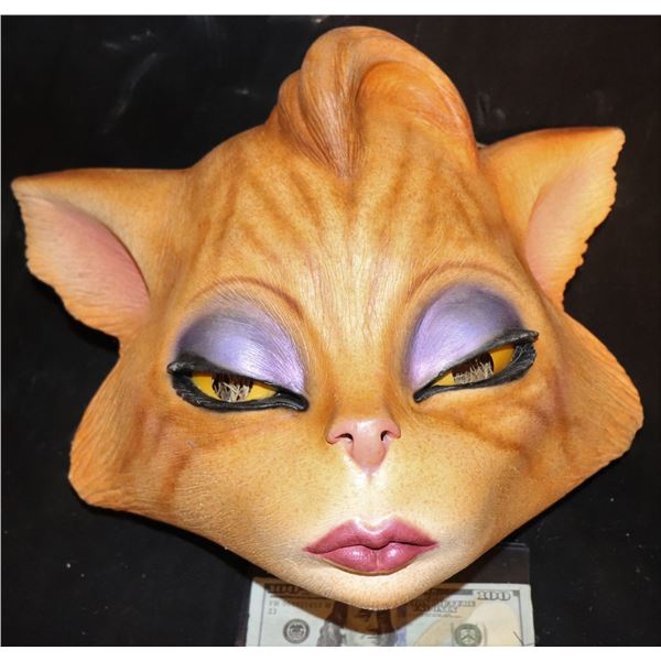 ZZ-CLEARANCE CATS CUTE SEXY FELINE FULL HEAD LATEX MASK 1