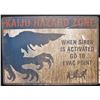Image 1 : PACIFIC RIM UPRISING KAIJU HAZARD ZONE WARNING SIGN