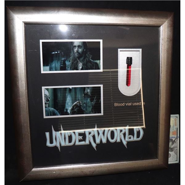 UNDERWORLD SCREEN MATCHED VIAL OF LUCIAN'S BLOOD IN NICE FRAMED DISPLAY