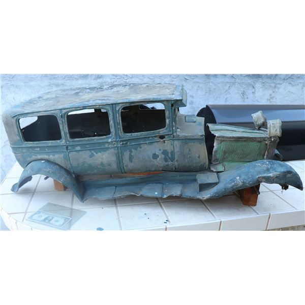 ZZ-CLEARANCE CAR ANTIQUE FILMING MINIATURE LEAD AND SHEET METAL LARGE SCALE