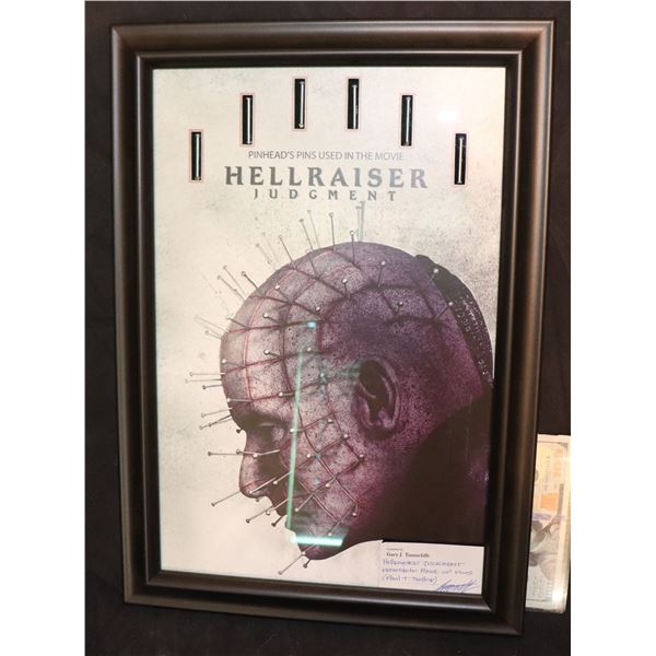 HELLRAISER JUDGEMENT PIN HEAD LOT OF 6 PINS NICELY FRAMEDFREDDY'S HELLRAISER JUDGEMENT PIN HEAD LOT
