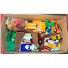 BOX OF OLD TOYS & CAP GUN HOLSTER