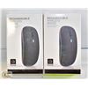 Image 1 : LOT OF 2 RECHARGEABLE WIRELESS MICE WITH RAINBOW