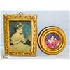 Image 1 : 2 ANTIQUE PICTURES FROM ITALY (5 X 4) & SM ROUND
