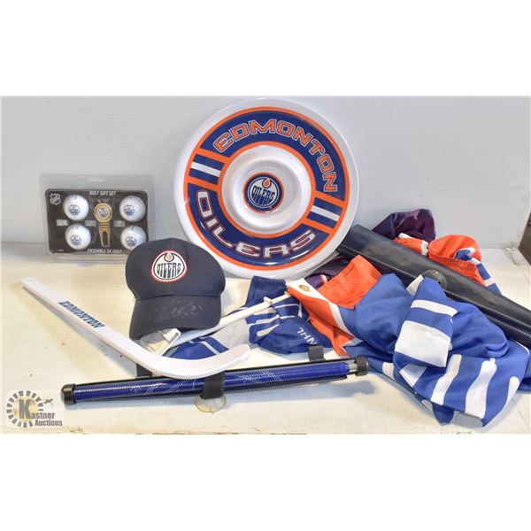 COLLECTION OF OILERS ITEMS INCLUDING AUTOGRAPHED