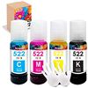 Image 1 : NEW REPACKED 4 PACK OF KOALA 522 PREMIUM INK