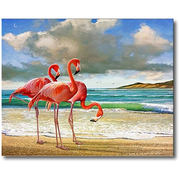 NEW PAINT BY NUMBERS KIT - FLAMINGOS