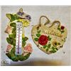 Image 1 : NEW CERAMIC "WELCOME" WALL HANGING WITH HOOKS