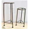 PAIR OF SOLID METAL VASE HOLDERS/PLANTER HOLDERS