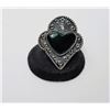 Image 1 : 11)  VERY DARK GREEN HEART SHAPED NEPHRITE