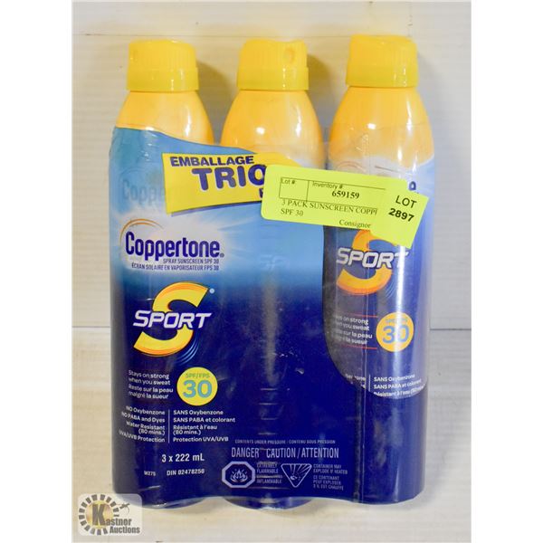 3 PACK SUNSCREEN COPPERTONE SPF 30