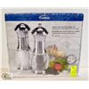 Image 1 : NEW TRUDEAU PEWTER PEPPER MILL, SALT SHAKER SET
