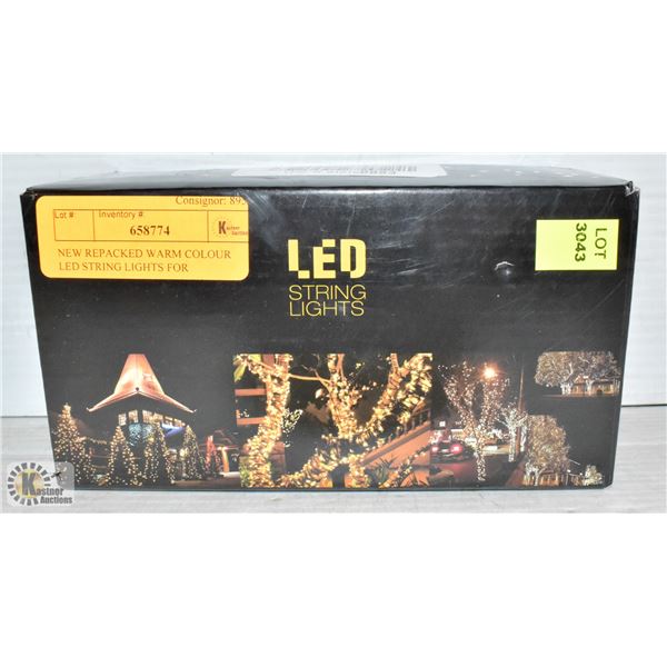 NEW REPACKED WARM COLOUR LED STRING LIGHTS FOR