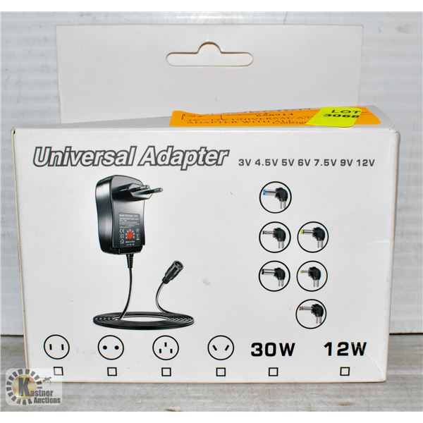 3V - 12V UNIVERSAL A/C PLUG-IN ADAPTER WITH ALL