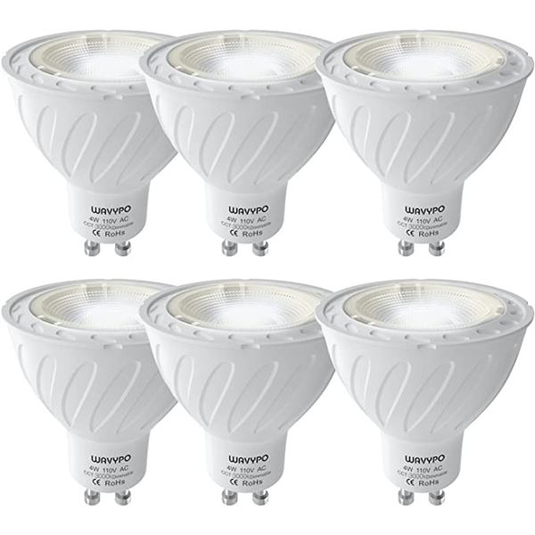 REPACKED 6 PACK OF GU 10 LED DIMMABLE BULBS