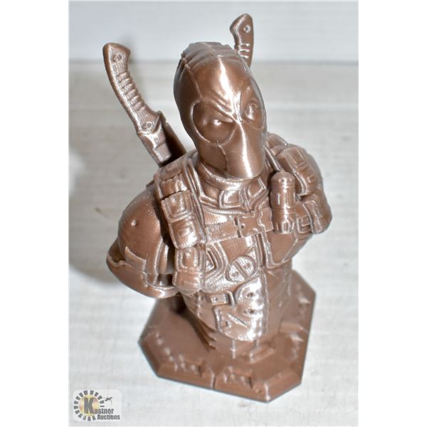 NEW BRONZE TONE DEADPOOL MINI FIG BUST