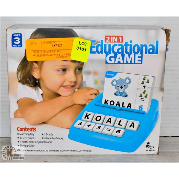 NEW REPACKED KIDS WORD/IMAGE/MATH ASSOCIATION