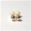 BZ644-53 10K REVERSIBLE PEARL EARRINGS