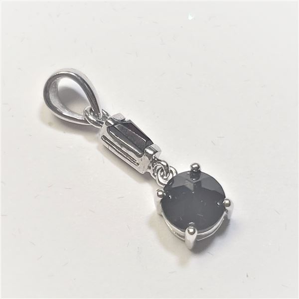 BZ644-68 SILVER BLACK ONYX PENDANT