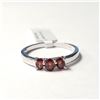 Image 1 : BZ644-94 SILVER GARNET RING