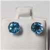 BZ644-57 10K BLUE TOPAZ EARRINGS