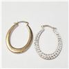 Image 1 : BZ1007-37 10K 1.28G CRYSTAL HOOP EARRINGS