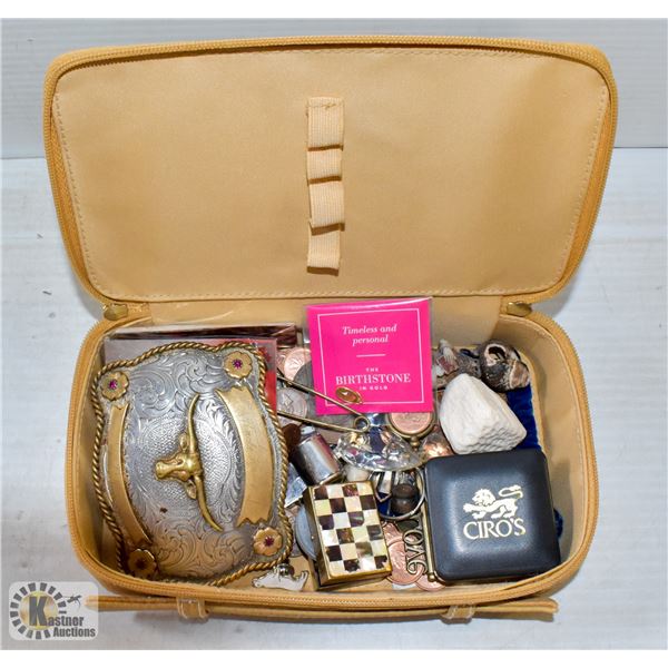 ESTATE TREASURE BOX COINS JEWELRY SILVER